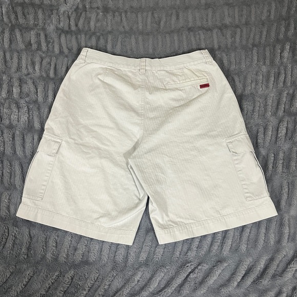 Patagonia Organic Cotton Cargo Shorts Mens 34 Khaki Herringbone Outdoor Casual - Picture 2 of 11